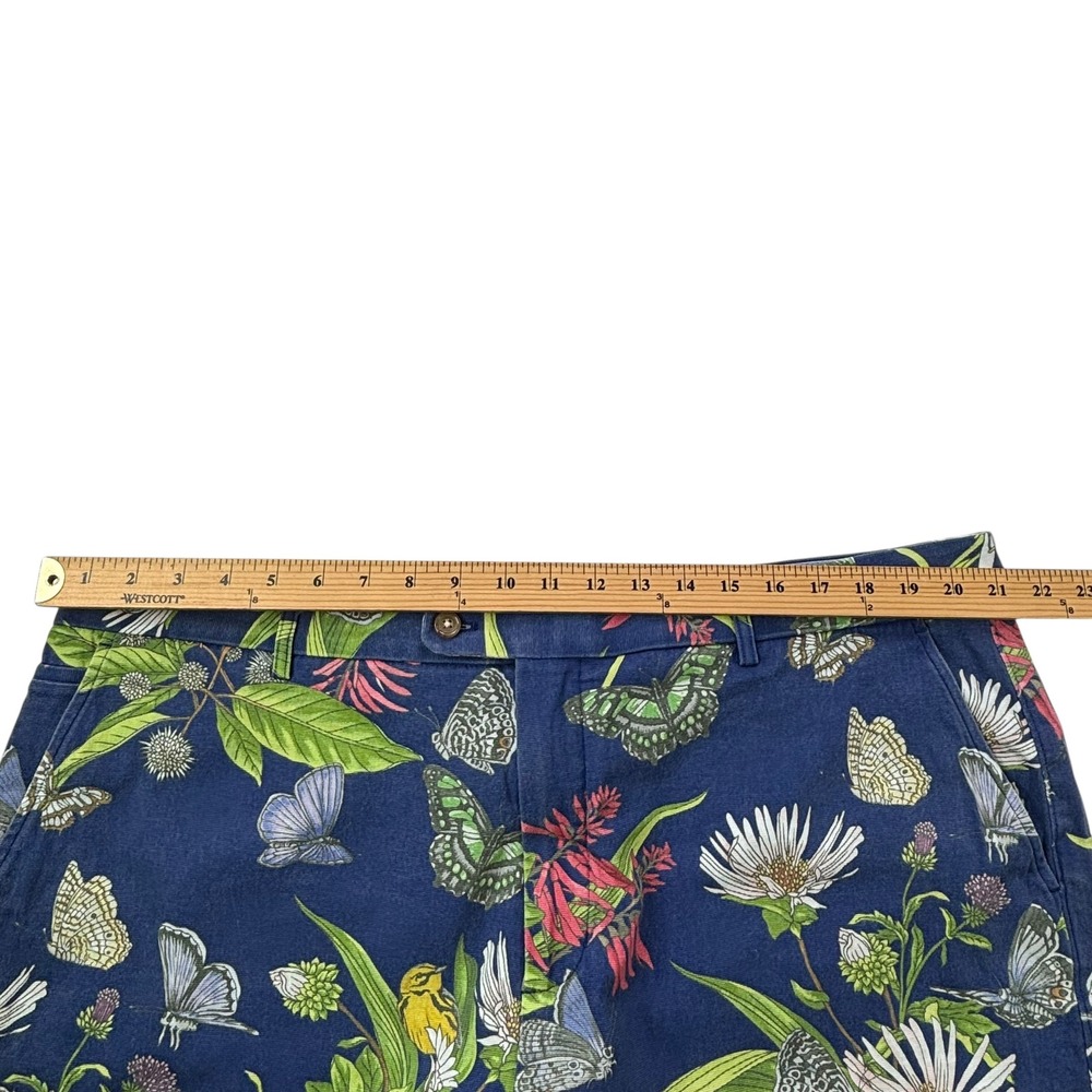J. McLaughlin Menswear Floral Botanical Print Shorts Size 42‎ Birds Butterflies - Picture 16 of 16